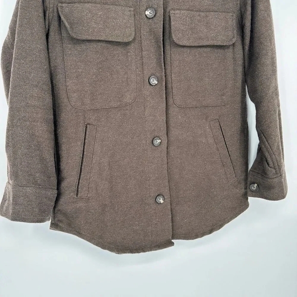 Everlane Oversized Shirt Jacket Shacket Button Down Dark Brown Women's XS - Picture 3 of 6